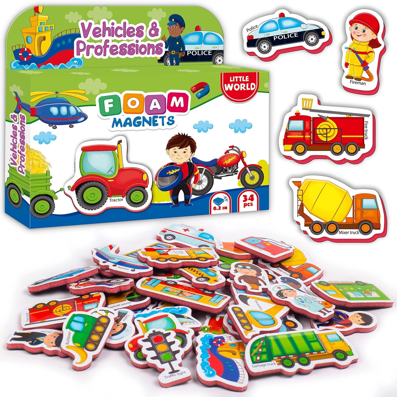34 Foam Fridge Magnets for Toddlers 1 3 – Large Toddler Magnets – Fridge Magnets for Kids Refrigerator Magnets for Kids – Baby Magnets Magnets for Kids on Fridge